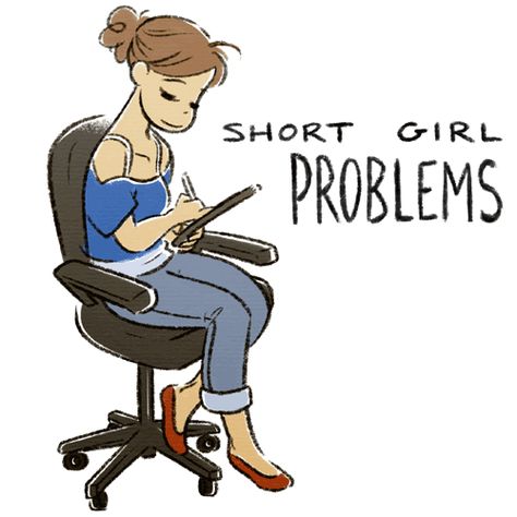 Artist Illustrates Tall & Short Girl Problems, And The Result Is Hilariously Relatable Pale Brunette, Short Girl Quotes, Female Problems, Short People Problems, Short Girl Problems, Anne Taintor, Desi Humor, People Problems, Short People