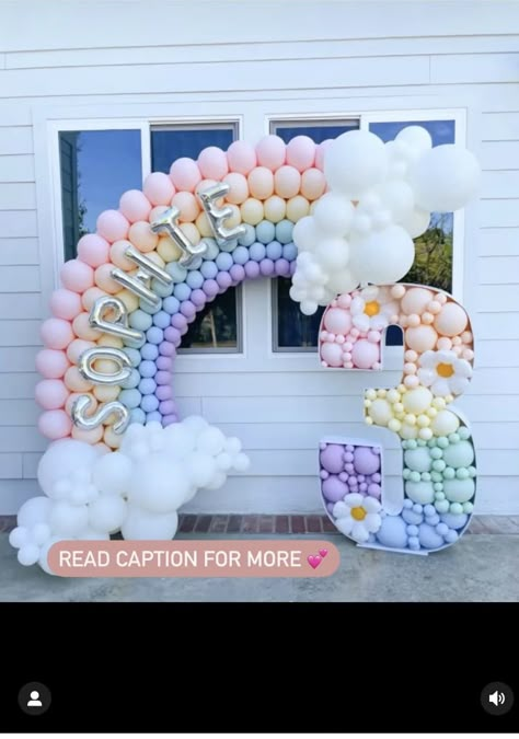 Care Bears Birthday Party, Rainbow Themed Birthday Party, Rainbow First Birthday, Bluey Birthday Party, 1st Birthday Girl Decorations, My Little Pony Birthday Party, Little Pony Birthday Party, Baby Birthday Decorations