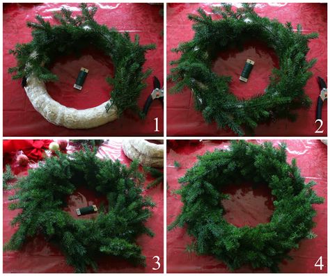 A step-by-step tutorial with pictures, tips and ideas for making your own Homemade Christmas Wreath and Advent Wreath. Simple Advent Wreath, Christmas Wreath Simple, Homemade Advent Wreath, Daring Gourmet, White Christmas Garland, Advent Wreath Diy, Homemade Christmas Wreaths, Christmas Advent Wreath, Easy Christmas Wreaths