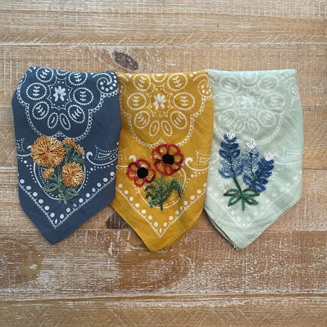 Hand Embroidered Bandana Marigolds Initials or Name Customization Bridesmaid, Bachelorette, Girls Trip or Mothers Day Gift - Etsy Embroidered Bandana Diy, Embroidered Bandana, Bandana Crafts, Bandanas Diy, Hand Embroidered Gifts, Bridesmaid Bachelorette, Embroidered Gifts, Embroidery Gifts, Embroidery Inspiration