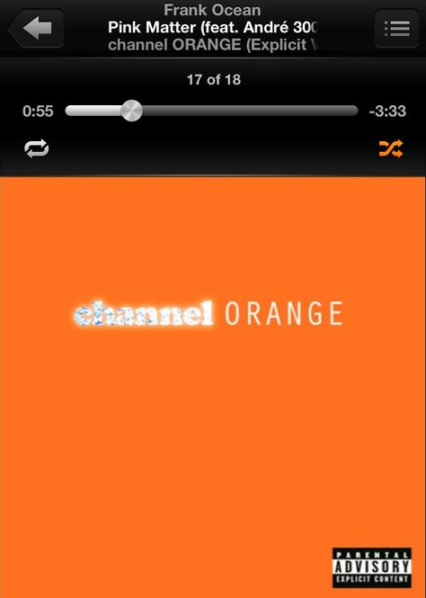 "Since you've been gone I've been having withdrawals." Andre 300, Since Youve Been Gone, Channel Orange, Youve Been, Frank Ocean, Parental Advisory Explicit Content, Parental Advisory, You've Been, Parenting