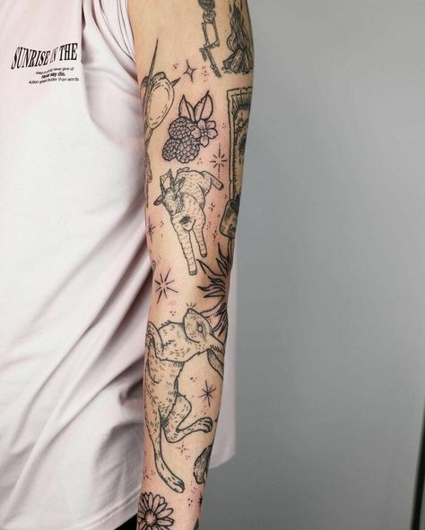 Patchwork Tattoo Aesthetic, Full Arm Sleeve, Patchwork Tattoos, Patchwork Tattoo Ideas, Sketches Ideas, Patchwork Tattoo, Aesthetic Tattoos, Tattoo Aesthetic, Awesome Tattoo