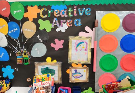 Eyfs Creative Area, School Display Board, Early Years Displays, Display Boards For School, School Display, Classroom Boards, Nursery Crafts, Colour Display, Creative Area