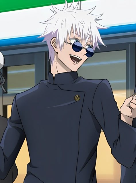 Gojo Uniform, Gojo Sticking Tongue Out, Gojo With Glasses, Gojo Smile, Gojo Wallpaper, Gojo Jujutsu Kaisen, Gojou Satoru, Gojo Saturo, Anime Smile