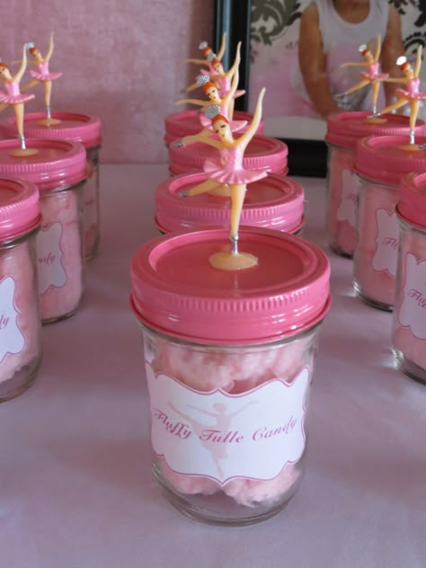 Cotton Candy Party Favors, Jar Toppers, Cotton Candy Party, Ballet Birthday Party, Nutcracker Party, Ballerina Birthday Party, Ballet Birthday, Ballet Party, Ballerina Birthday Parties