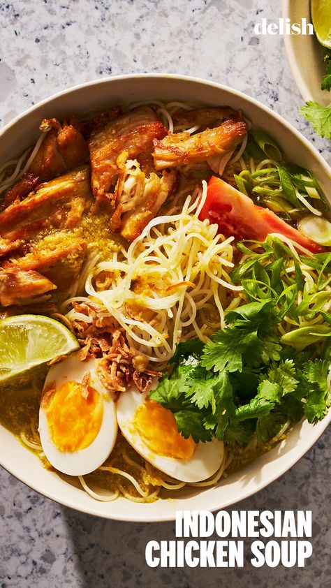 It will warm your soul right up. Indonesian Chicken, Spinach Puff, Matzo Ball, Matzo Ball Soup, Malaysian Cuisine, Fresh Turmeric, Small Food Processor, Winter Dinner, Christmas Brunch