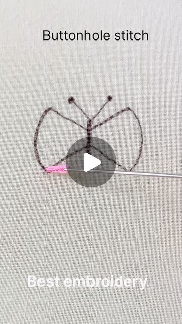 Butterflies Embroidery Designs, Butterfly And Flowers Embroidery, Hand Embroidery Butterfly Design, Embroidered Butterfly Simple, Embroidery Butterfly Easy, Butterfly Embroidery Easy, Simple Butterfly Embroidery, Small Butterfly Embroidery, Embroider Butterfly