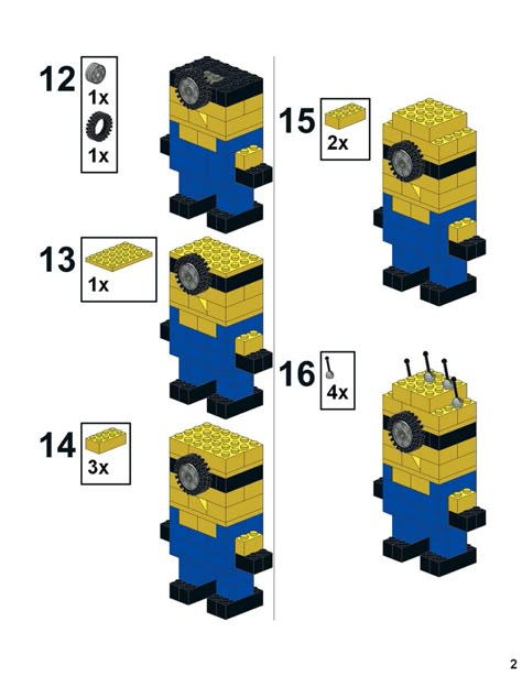 lego minion instructions - Google Search Lego Plans, Lego Therapy, Lego Minion, Lego Advent Calendar, Lego Challenge, Lego Building Instructions, Lego Mindstorms, Lego Club, Construction Lego