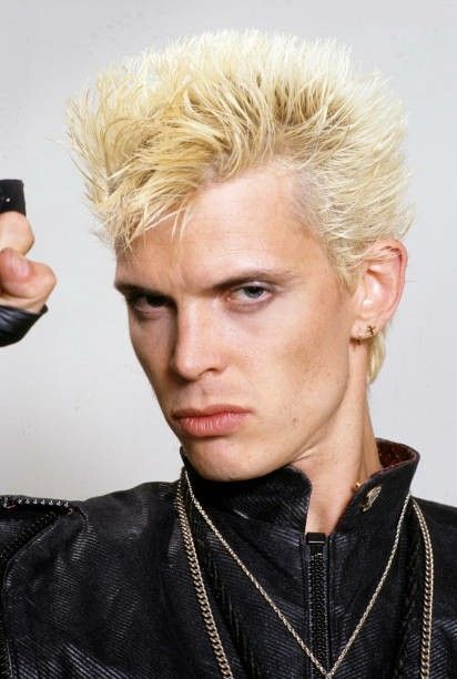 Punk Makeup Men, 80s Men Hairstyles, Jheri Curl, Punk Men, Punk Makeup, 80s Men, Men Hairstyle, Billy Boy, Billy Idol