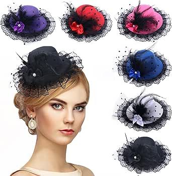 How To Make Derby Hats, Kentucky Derby Hats For Women, Mini Veil, Victorian Tea Party, British Hats, Kentucky Derby Fascinator, High Tea Party, Mini Hat, Tea Party Hats