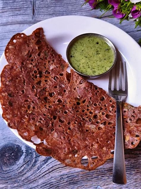 Ragi Dosa Recipe | Instant Ragi Dosa | Nachni Dosa Recipe Ragi Dosa, Finger Millet, Dosa Recipe, Coconut Chutney, Curry Leaves, Indian Recipes, Millet, Chutney, Indian Food Recipes