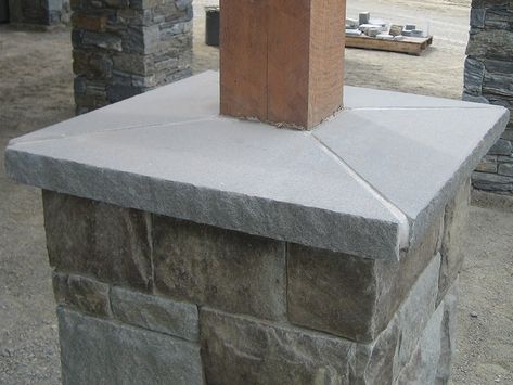 Porch Post Ideas, Build Patio, Stone Siding Exterior, K2 Stone, Stone Porches, Brick Columns, Covered Back Patio, Cedar Posts, Porch Remodel