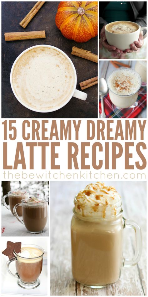 15 latte recipes just in time for fall. There's a latte recipe for everyone in this post from traditional to caramel latte, even one that has sweet potato! Ninja Coffee Bar Recipes, Nespresso Recipes, Ninja Coffee Bar, Ninja Coffee, Espresso Drinks, Coffee Drink Recipes, Latte Recipe, Recipes For Breakfast, Chocolate Drinks