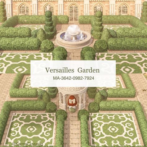 Animal Crossing Design Codes, Animal Crossing Design, Cottagecore Animal Crossing, Versailles Garden, Animal Crossing 3ds, Animals Crossing, Animal Crossing Guide, Animal Crossing Wild World, Path Design