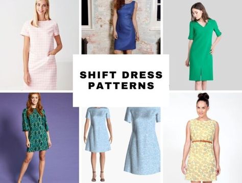 20+ Shift dress patterns Free Shift Dress Patterns For Women, Simple Shift Dress Pattern, Shift Dress Patterns, Shift Dress Pattern Free, Dress Patterns For Women, A Line Shift Dress, Dress Templates, Plus Size Shift Dress, 60s Shift Dress