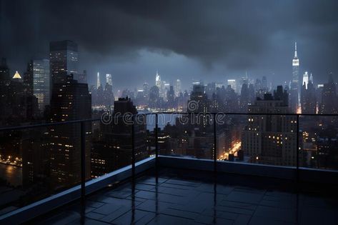 A view of a city at night from a rooftop. Generative AI image. stock images Rooftop Background Night, Rooftop Background, Rooftop Lighting, Free Backgrounds, City At Night, Animation Sketches, City Scene, Pretty Stuff, Night City