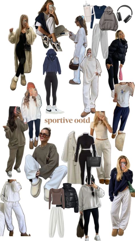 #ootd #gym #outfit #comfyootd #sportive #comfy #ugg #chandal #style #comfortable Comfy Outfit, Comfy Outfits, Gym Outfit, Street Styles, Ootd, Street Style, Gym, Women's Fashion, Collage