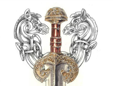 Lotr Rohan Art, Rohan Aesthetic, Lord Of The Rings Rohan, Lotr Rohan, Rohan Lotr, Otto Tattoo, Lotr Swords, Gothic Tattoos, Lotr Tattoo