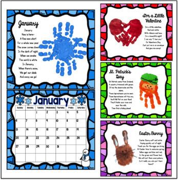 2021 Handprint Calendar Gift by Crayola Queen | Teachers Pay Teachers Handprint Calendar 2024 Free, Handprint Calendar Preschool, Footprint Calendar, Handprint Calendar, Origami Cube, Calendar Gift, Monthly Crafts, Writing Blog, Calendar Ideas