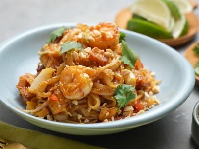 The Best Shrimp Pad Thai Recipe | Food Network Kitchen | Food Network Shrimp Pad Thai, Shrimp And Eggs, Thai Shrimp, Thai Recipe, Pad Thai Recipe, Stir Fry Dishes, Noodle Dishes, Quick Cooking, Asian Dishes