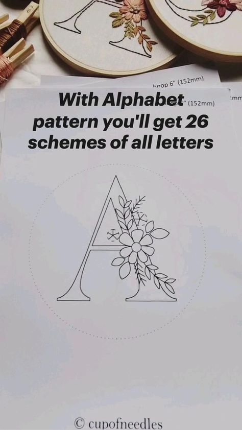 Hand Embroidery Alphabet, Stain Stitch, Hand Embroidery Letters, Embroidery Hoop Art Diy, Basic Hand Embroidery Stitches, Alfabet Letters, All Letters, Embroidery Alphabet, Hand Embroidery Patterns Flowers