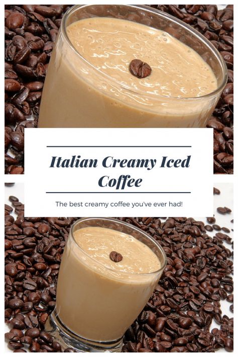 Italian Creamy Iced Coffee Recipe: the best creamy coffee you've ever had! Creamy Iced Coffee, Easy Iced Coffee, Iced Coffee Recipes, Coffee Desserts, Iced Coffee At Home, Italy Coffee, Bad Coffee, Creamy Coffee, Italian Ice