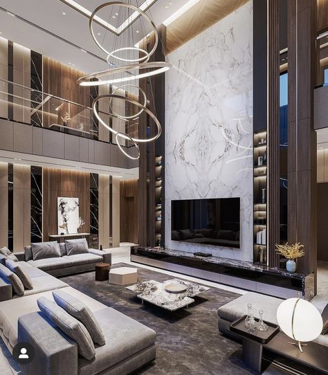 High Ceiling Living Room Modern, Luxury Interior Design Living Room, Double Height Living Room, High Ceiling Living Room, Stony Brook, Luxury Living Room Design, Design Room, Room Deco, Living Room Design Decor