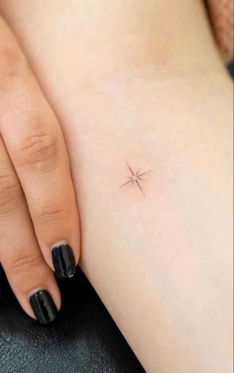 Tattoo Ideas Minimalist Simple, Acab Tattoo, Secret Tattoo, Small Star Tattoos, Petite Tattoos, Star Tattoo, Delicate Tattoo, Small Hand Tattoos, Discreet Tattoos