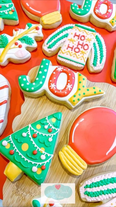 Joy Cookies Decorated, Joy Cookies, Food Decorating, Royal Icing Recipe, Christmas Color, Icing Recipe, Homemade Cookies, Icing Cookies, Royal Icing Cookies