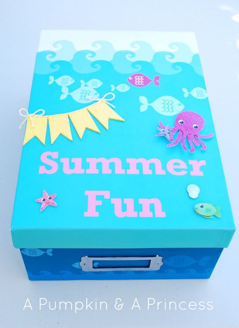 Summer Activity Box for Kids. Decorate an upcycled shoe box and fill it with all different kinds of fun activities for kids to do during summer. Summer Vacation Activities, Health Tricks, Elmers Glue, Activity Box, Pinterest Contest, Box Tutorial, Kid Projects, Elmer's Glue, Fun Summer Activities