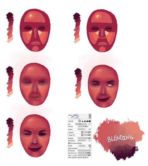 Painting Skin, Skin Paint, Twisted Tea, Dark Color Palette, Color Mixing Chart, Digital Painting Techniques, Brush Drawing, Digital Portrait Art, Coloring Tutorial