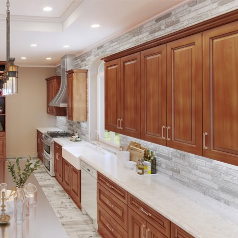 Light oak cabinets