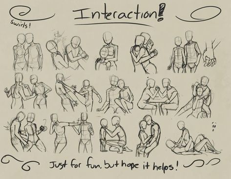 Interaction Drawing, Hugging Art, Drawing Ideas Easy For Teens, People Hugging, Pose Model, Drawing Couple Poses, Couple Drawing, Poses Couple, Some Sketches