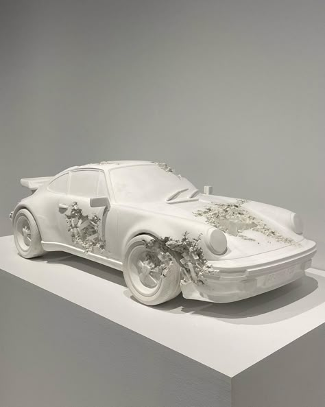 Daniel Arsham Porsche, Clay Cars, Car Sculpture, Pop Art Sculpture, Sculpture Fashion, Daniel Arsham, Gcse Textiles, Cool Box, Clothing Business