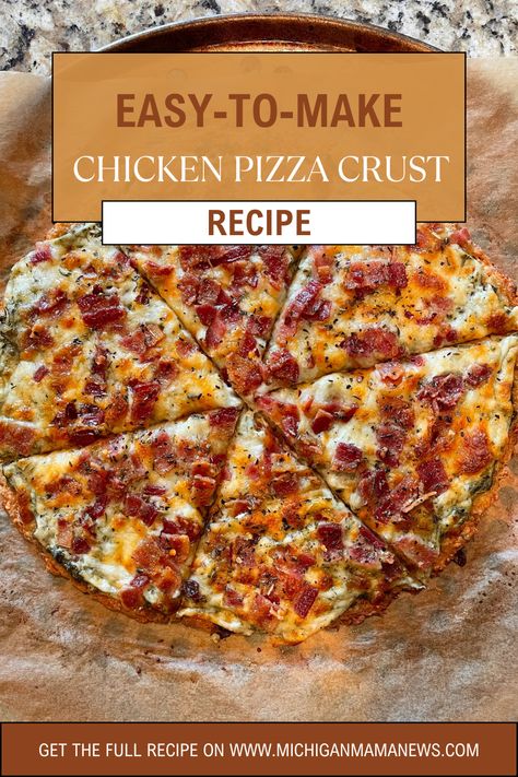 Easy-to-Make Chicken Pizza Crust - Michigan Mama News Parmasean Chicken, Chicken Pizza Crust, Full Chicken, Chicken Pizza Recipe, Chicken Crust, Fried Chicken Cutlets, Chicken Pizza Recipes, Chicken Crust Pizza, Pizza Crusts