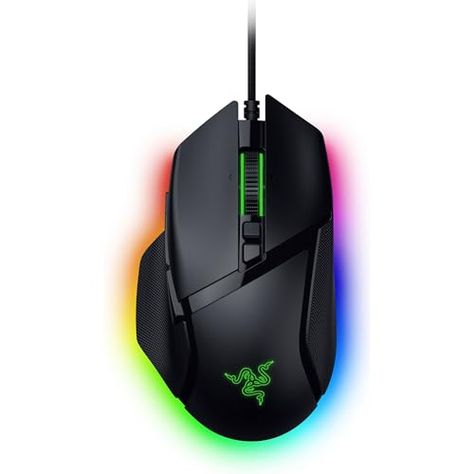 Razer Basilisk V3 35K Wired Ergonomic Gaming Mouse : HyperScroll Tilt Wheel - 35K DPI Optical Sensor Gen 2-13 Customizable Controls - Chroma RGB - Optical Switches Gen 3 - Speedflex Cable Gaming Mouse, Cable