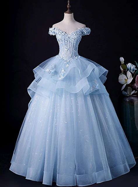 Minimalist Dress Formal, Sweet 16 Dresses Blue, Formal Prom Dresses Long, Tulle Balls, Blue Ball Gowns, Marine Uniform, Blue Dress Formal, Blue Tulle, Tulle Ball Gown