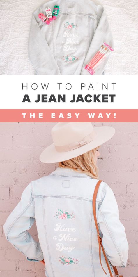 How To Paint Jean Jacket Diy, Decorating Jean Jackets, How To Paint A Jean Jacket, How To Paint On Denim Jacket, How To Paint Denim Jacket, Painted Jean Jacket Diy, Painting Jean Jacket, Painted Denim Jacket Ideas, Painting Denim