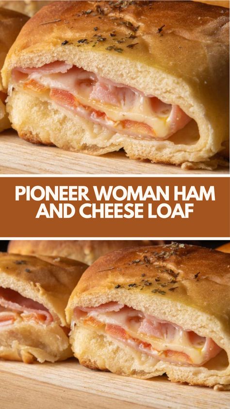 Pioneer Woman Ham And Cheese Loaf recipe is made with frozen bread dough, Virginia ham, and Irish Cheddar. It takes 2 hours and serves 6 people. Pioneer Woman Ham, Ham And Cheese Loaf, Frozen Dough Recipes, Frozen Bread Dough Recipes, Pioneer Kitchen, Virginia Ham, Cheese Loaf, Food Network Recipes Pioneer Woman, Irish Cheddar