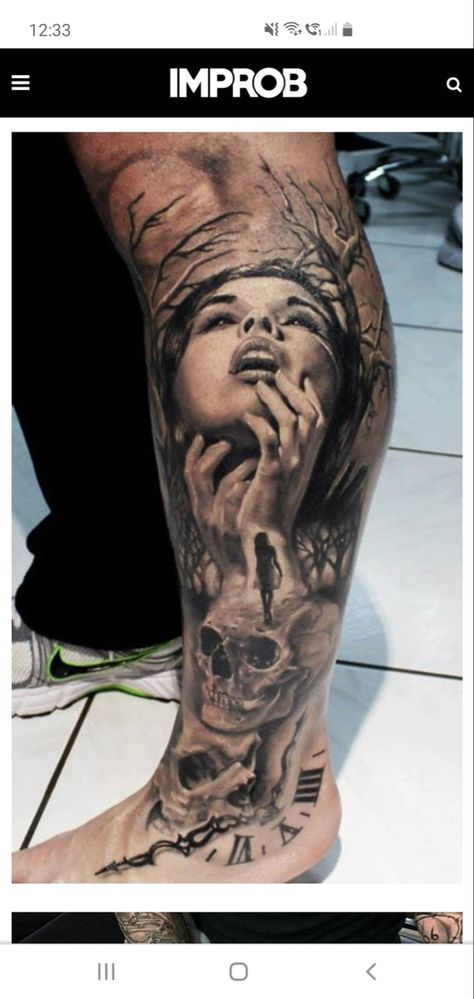 Tatuaje Trash Polka, Tattoo Ideas Males, Best Leg Tattoos, Chicano Tattoos Sleeve, Leg Tattoo Ideas, Tattoos Pictures, Tattoo Leg, Tattoos Sleeve, Wolf Tattoo Design