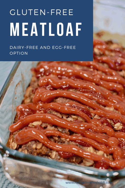 Gluten-free Meatloaf (Dairy-free, Egg-free Option) - Rachael Roehmholdt Best Healthy Meatloaf, Egg Free Meatloaf, Healthy Meatloaf Recipe, Meatloaf Oatmeal Recipe, Gluten Free Meatloaf Recipe, Gluten Free Meatloaf, Meatloaf Recipes Healthy, Healthy Meatloaf, Meatloaf Ingredients