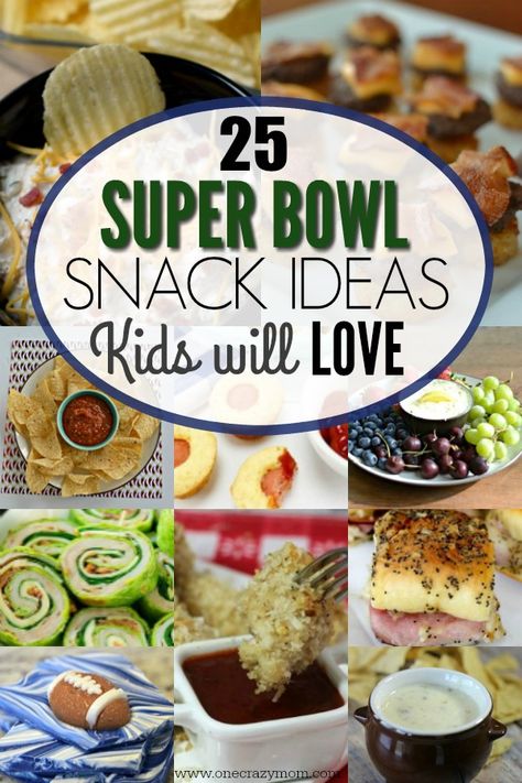 Find the best Super Bowl Snacks kids will love. 25 Easy Superbowl Snacks to please a crowd. Try this Super Bowl Party Food. Super Bowl Party Ideas for kids. Super Bowl Food Appetizers Football Snacks Kids Party Ideas, Super Bowl Kids, Superbowl Ideas, Supper Bowl, Super Bowl Snack Recipes, Crowd Recipes, Super Bowl Snack, Easy Super Bowl, Super Bowl Snacks