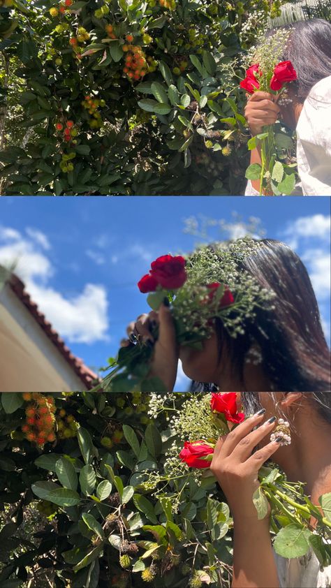 #roses #sky #snap #selfcare Roses Pictures Instagram, Rose In Hair Aesthetic, Pose With Rose Photo Ideas, Poses With Roses Photo Ideas, Hide Face Snap, Happy Birthday My Hubby, Sky Snap, Rose Snap, Flowers Snap