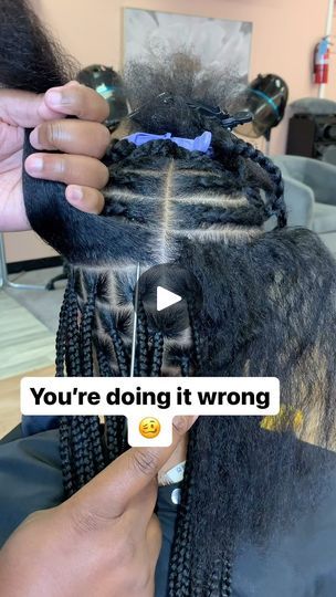 627K views · 18K reactions | Stop struggling to create bricklayers when doing knotless braids. 

If you are someone who struggles to create clean parts, struggles with timing, or you struggle with creating brick layers when installing knotless braids or box braids, I am here to help. Click the link in my bio to watch this two part video on my YouTube channel which teaches you how to part like a pro. 

✨The Glamtician 

#knotlessbraid #bricklayers #boxbraidstyles #braiderlife #youtuber #youtubelife #hairtutorialsvideos | Touch of Glam By Nay How To Freshen Up Knotless Braids, How To Add Curly Hair To Knotless Braids, Doing Knotless Braids, Ways To Tie Knotless Braids, How To Add Hair To Knotless Braids, Knotless Box Braids Rubber Band Method, Hair Videos Tutorials, Braids With Beads, Box Braids Styling