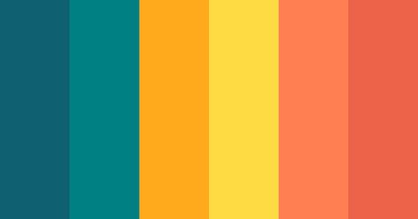 Teal And Yellow Bedroom, Coral Color Schemes, Coral Colour Palette, Teal Color Palette, Hexadecimal Color, Hex Color Palette, Color Palette Yellow, Teal Coral, Blue Paint Colors