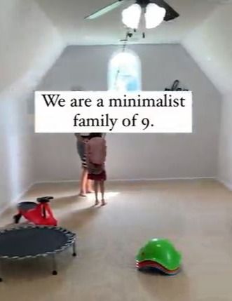 FOR many parents, their child’s playroom is stuffed full of books, toys and dressing up clothes. But things couldn’t be more different for one minimalist mother of nine. Colleen Mason took to her Instagram Reels to share a tour of her children’s playroom, which was almost empty apart from their “favourite” toys. There was also […] Minimalism Meaning, Mini Trampoline, Childrens Playroom, Kids Playroom, Parenting Advice, Ball Exercises, Parenting Hacks, Kids Playing, Home And Family