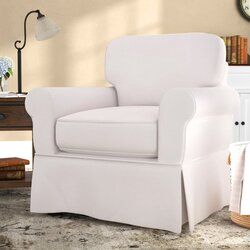 Red Barrel Studio Melorse 21.5" Armchair | Wayfair 4 Piece Living Room Set, White Accent Chair, Armchair With Ottoman, Comfy Couch, Chair And A Half, Redecorate Bedroom, Fabric Armchairs, Accent Chairs For Living Room, Room Set