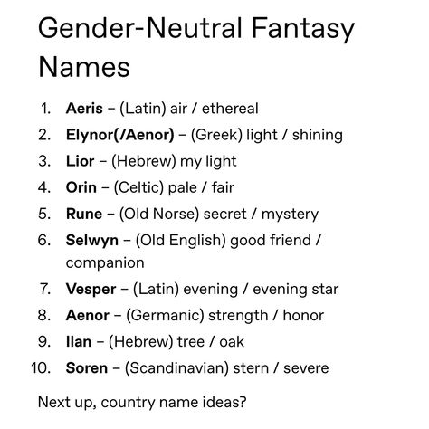 I promise I tried my best for unique ones and hopefully the meanings are correct! I was using Dr Google. My fantasy OCs are called Amara, Beatrice, Leo and Julian :) 𝐇𝐢! 𝐖𝐞𝐥𝐜𝐨𝐦𝐞 𝐭𝐨 𝐖𝐫𝐢𝐭𝐞𝐫𝐭𝐡𝐫𝐞𝐚𝐝𝐬 ♡ We post regular tips, memes, book reviews, contests and other writing-related content! Follow us for more posts like this! Our DMs are always open for a chat :) 🧵𝐓𝐀𝐆𝐒: #writingprompts #prompts #storyprompts #storyideas #writingideas #books #writing #writingcommunity #writingtips #writinghelp #wri... Name Meaning Beautiful, Symbolism For Writing, Au Ideas List, Last Names With Meaning, Fantasy Surnames, Curse Ideas, Name Ideas For Characters, Fantasy Ocs, Oc Names