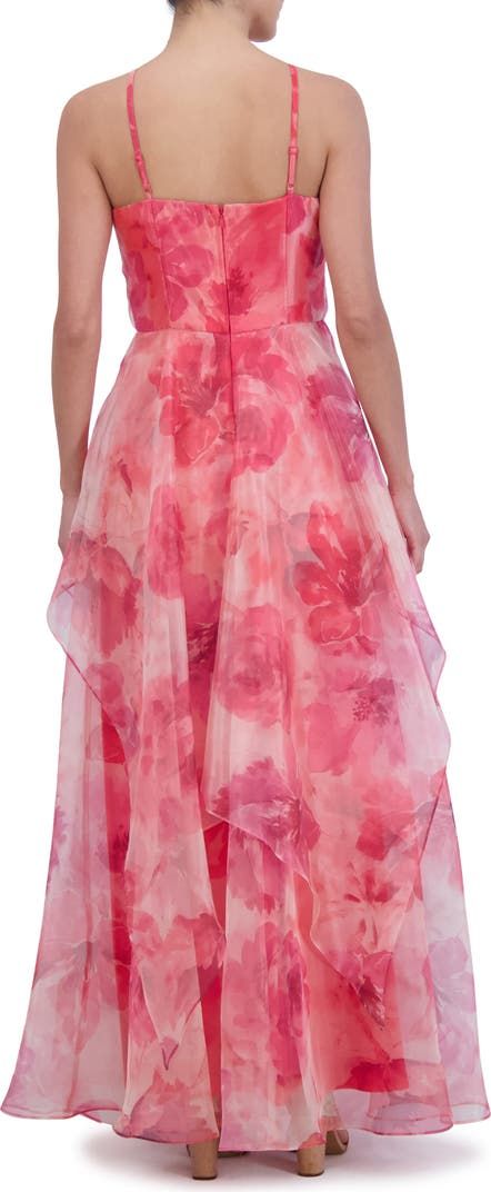 Eliza J Floral A-Line Chiffon Gown | Nordstrom Chiffon Gown, Eliza J, Halter Neck, Chiffon, Nordstrom, Floral