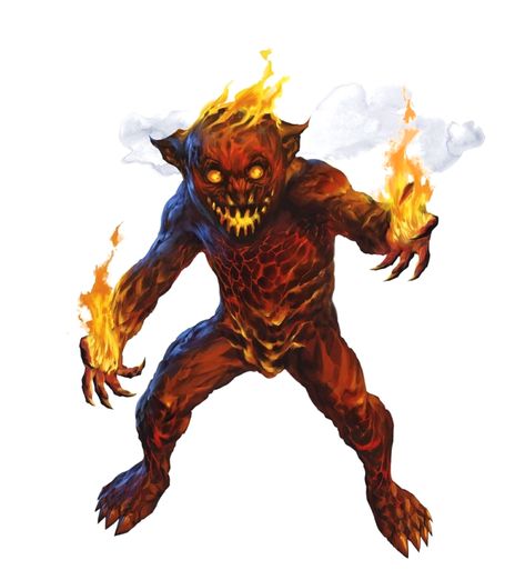 Magmin Monster Plane of Fire - Pathfinder PFRPG DND D&D 3.5 5E 5th ed d20 fantasy 5e Races, Stat Block, D D Monsters, Dragon Rpg, Forgotten Realms, Dnd Monsters, Fantasy Monster, Creature Concept Art, Arte Fantasy